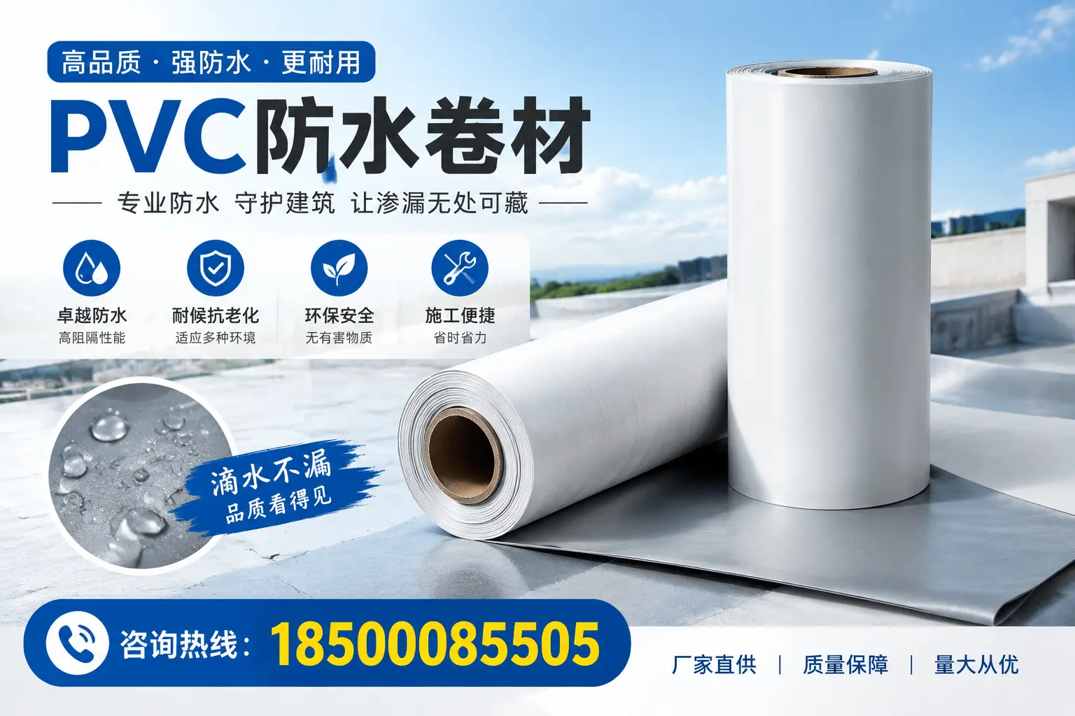 PVC防水卷材的优势与应用案例分析,适合保定市场